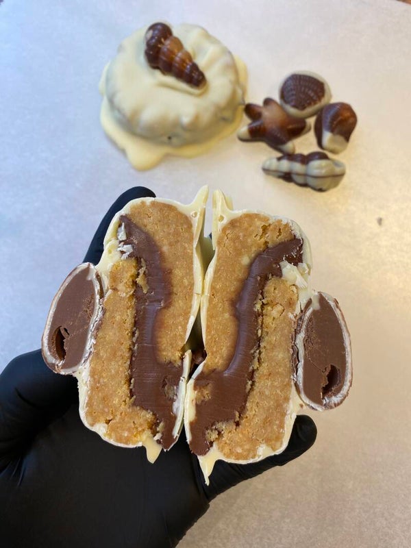 XL FLAT COOKIEBALL ZEEBANKET 130gram (special)  (past niet door brievenbus)