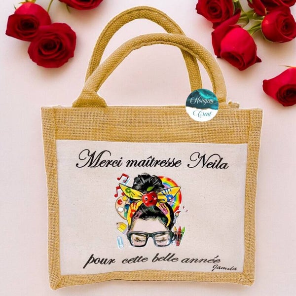 Sac en jute avec poche devant