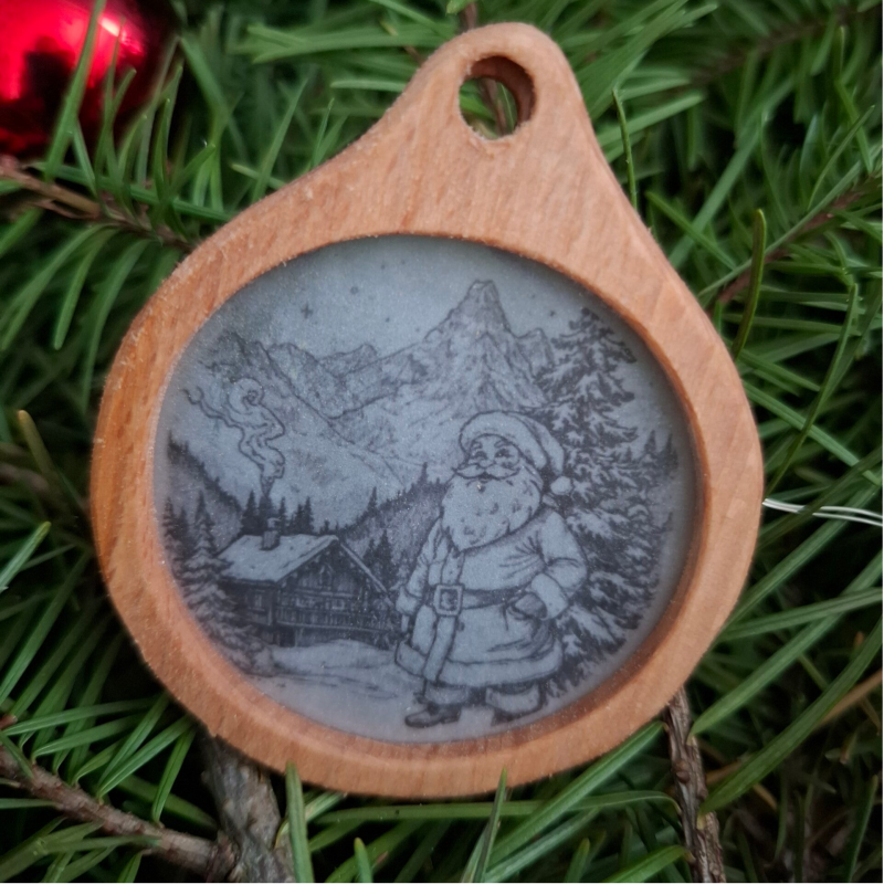 Décoration de Noël - Père Noël à la montagne