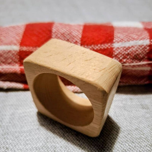 Rond de serviette carré (avec ou sans personnalisation)