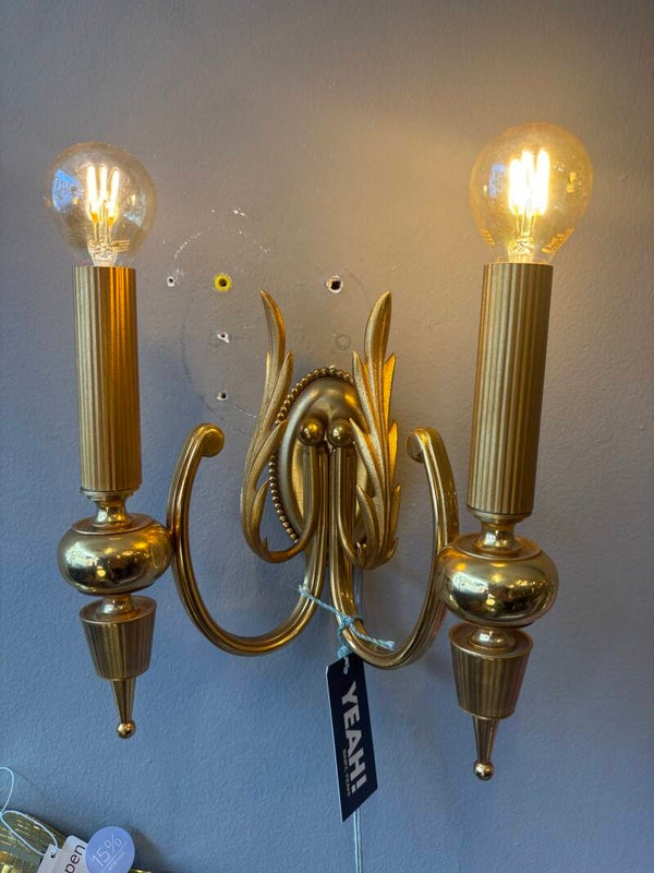 VINTAGE WANDLAMP GAETONO SCIOLARI SCONCE BRASS