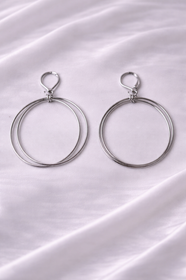 Boucles d'oreille acier inoxydable  Ref : ABO58 A