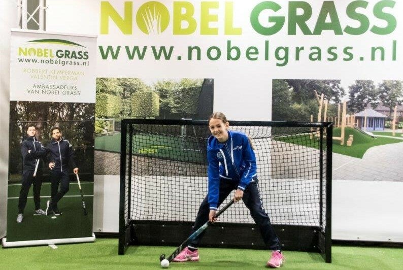 Nobel Grass mini hockeydoel PRO 180 met kantplank