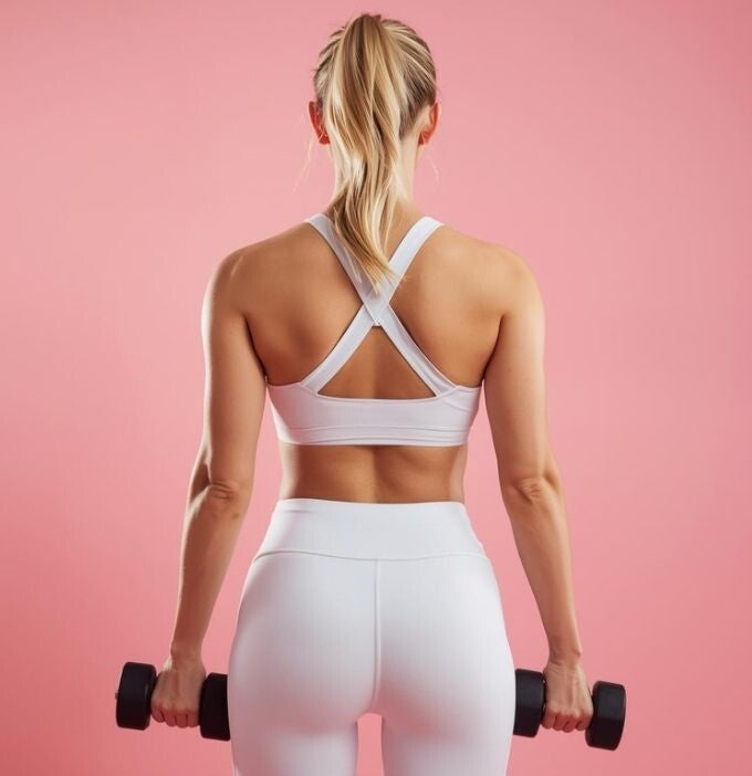 Die Braut macht Übungen für eine strahlende Haut.