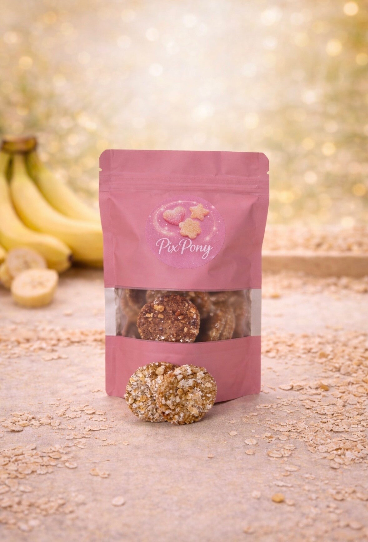 Plaisirs à la banane et aux flocons d'avoine 125 grammes