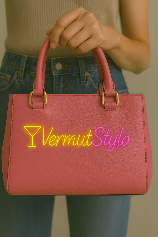 bolso cuero rosa