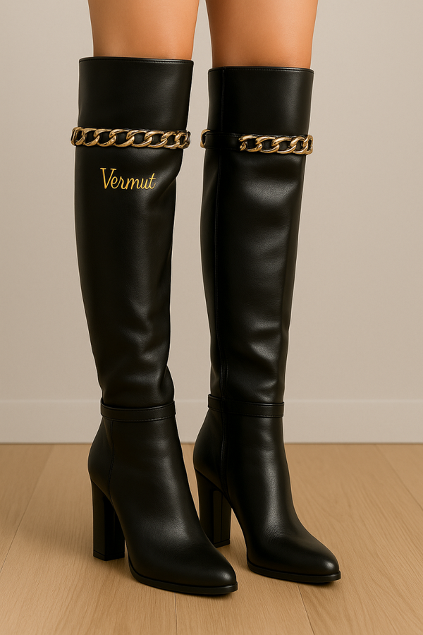 Botas altas tacón ancho Vermut