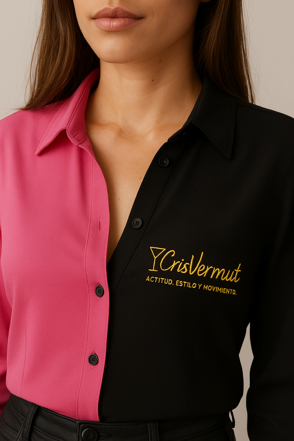 camisa bicolor