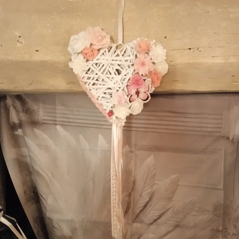 Cœur a suspendre  romantique rose