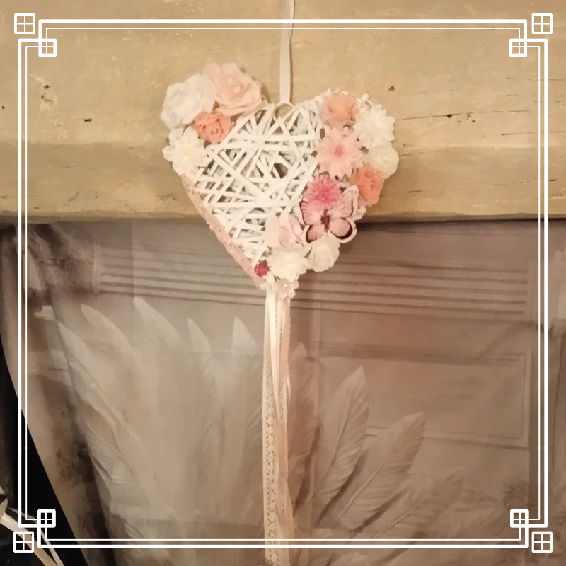 Cœur a suspendre  romantique rose