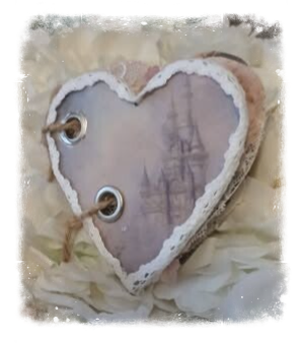 Livre cœur Shabby chic