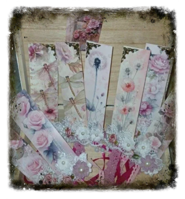 Marques page  fleurs