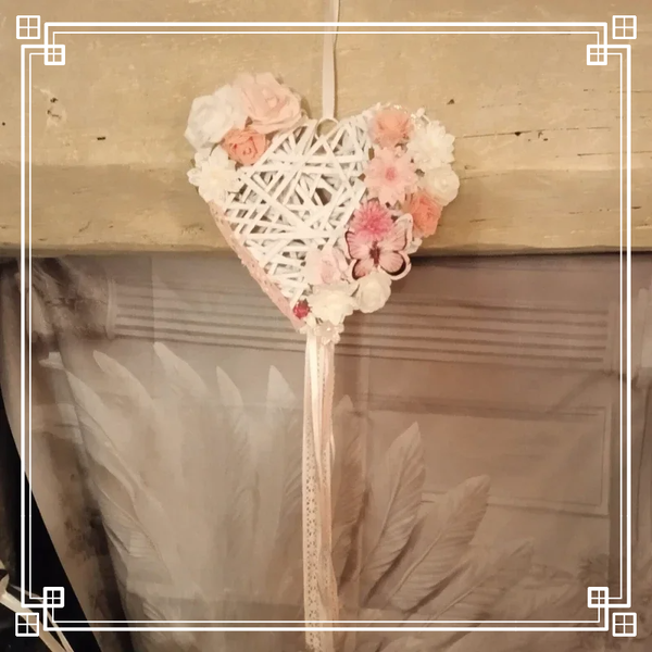 Cœur a suspendre  romantique rose