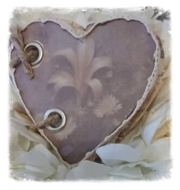 Livre cœur Shabby chic