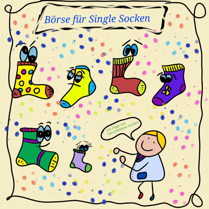 Börse für Sinle Socken