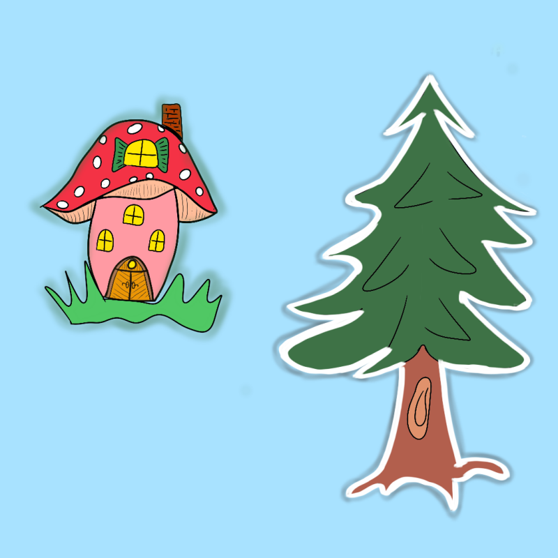 Schatten und Sticker