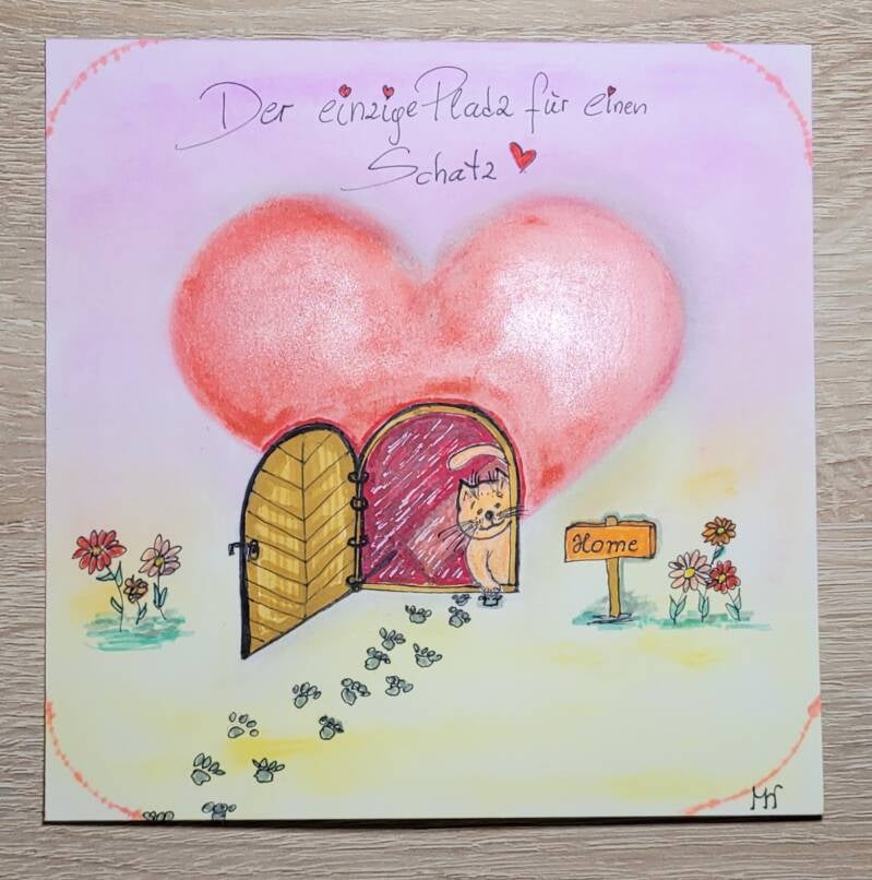 Herz, Katze, Home
