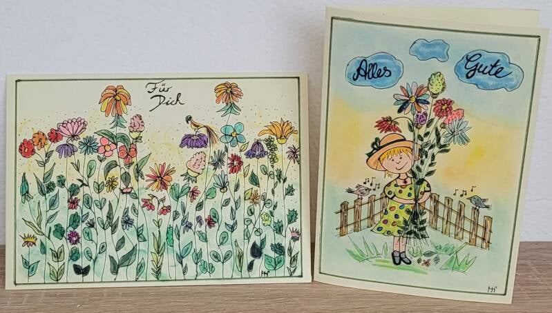 Blumenkarte mit Kuvert