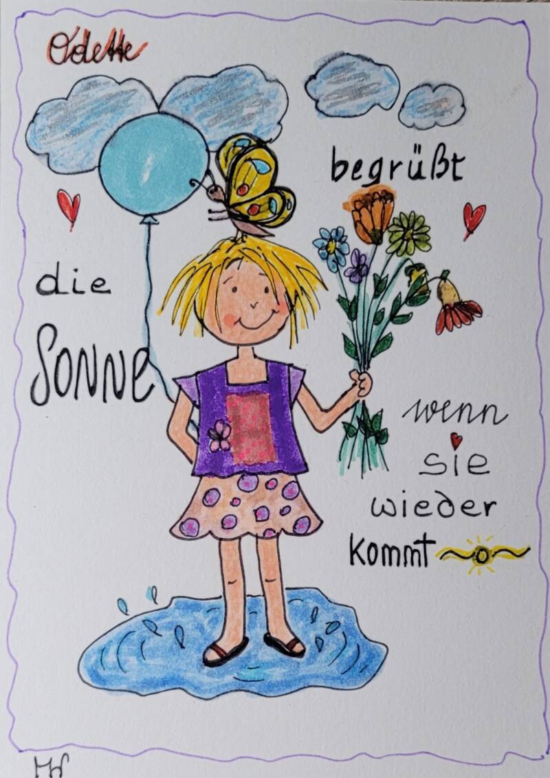 Odette begrüsst die Sonne