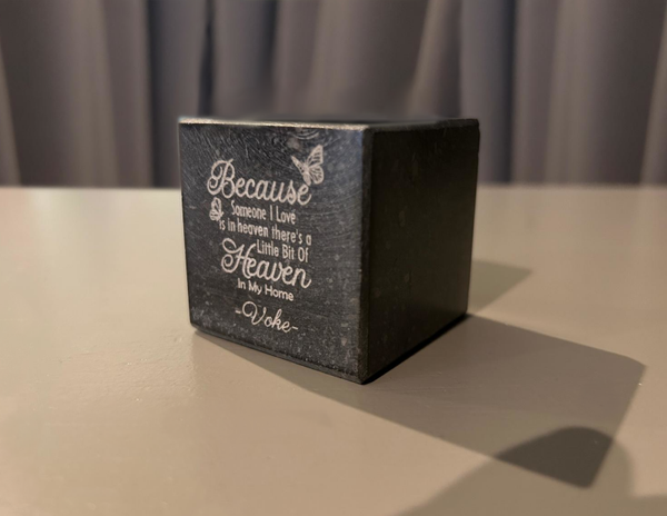 Gedenk steentje - rouwblokje 5x5x5cm