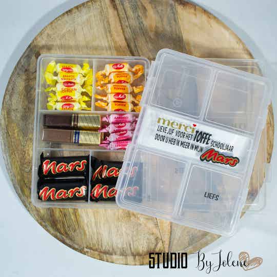 Afscheid doosje juf & meester || merci toffee , mars
