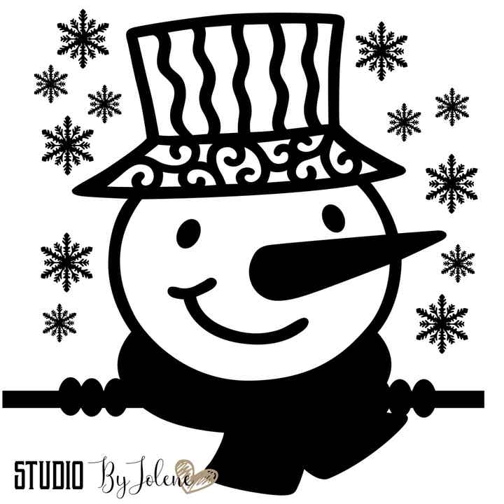 Raamsticker sneeuwpop