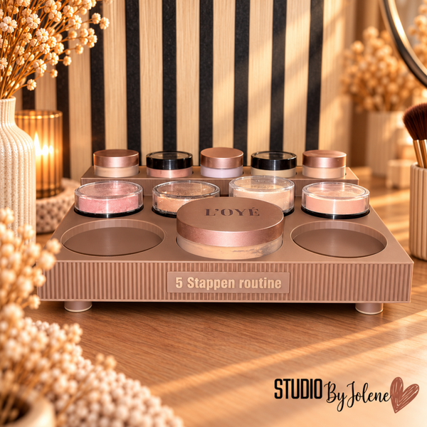 Mineral powder organizer || Japandi