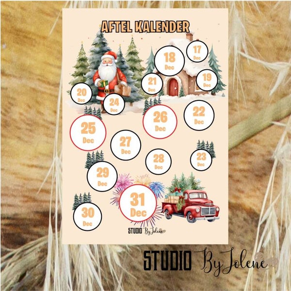Aftelkalender kerst || Printable