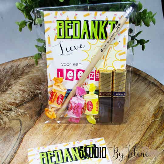 DIY afscheid traktatie juf