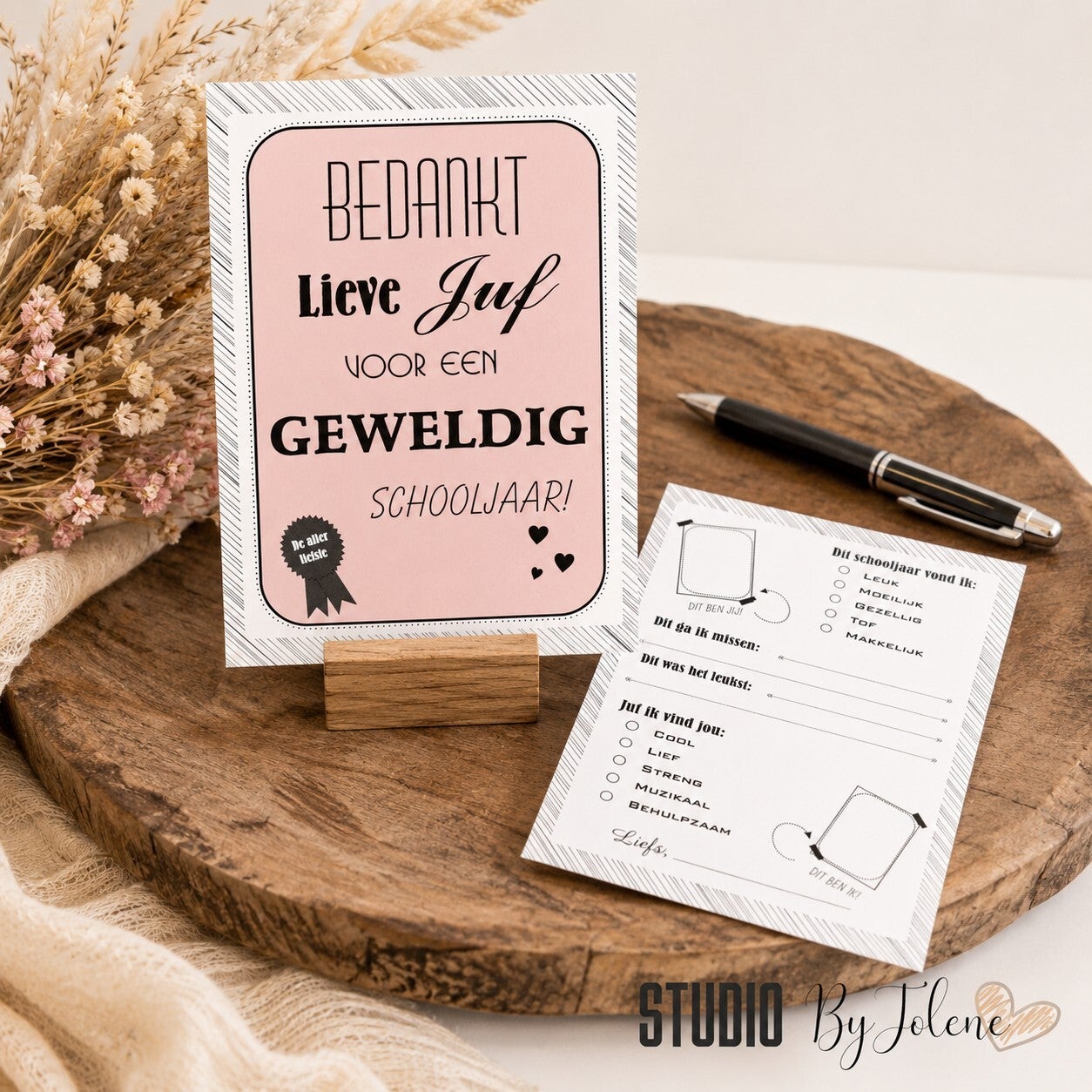 Invulkaart || lieve juf bedankt
