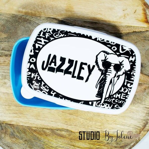 Broodtrommel met naam || olifant