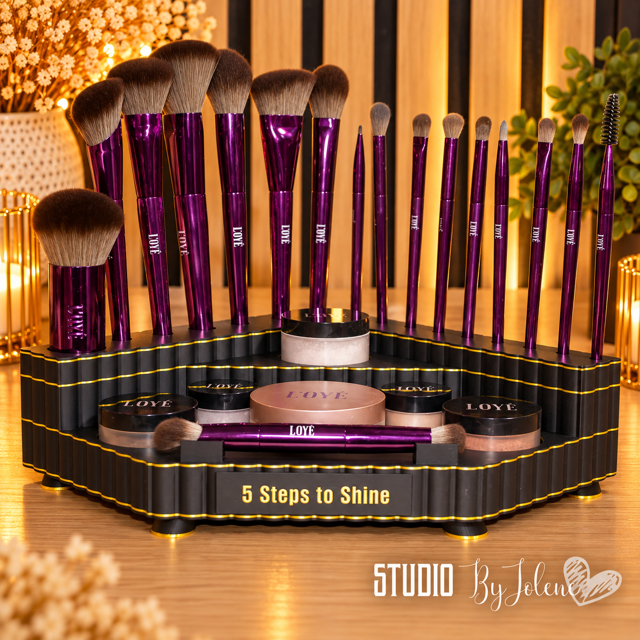 Make-up organizer 5 steps to glow