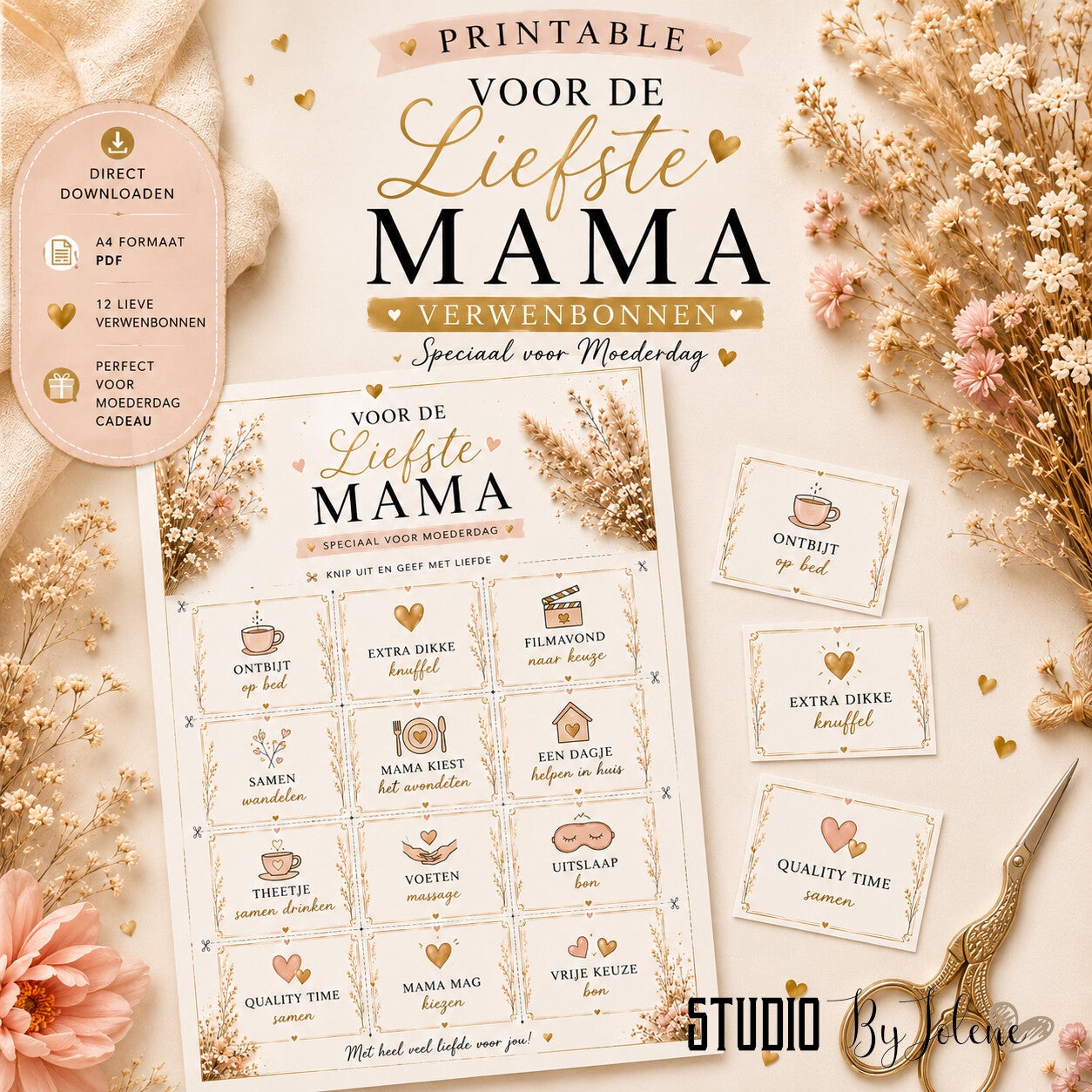 Printable Moederdag  Cadeaupakket | Direct Download