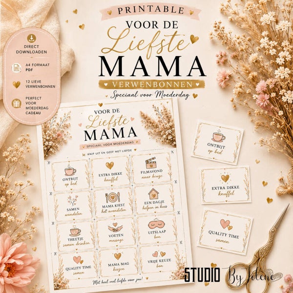 Printable Moederdag  Cadeaupakket | Direct Download