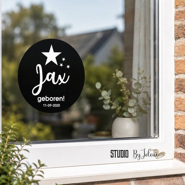 Geboorte raamstickers ster