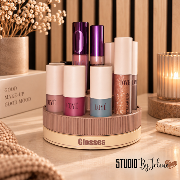 Roterende Glosses organizer || japandi stijl