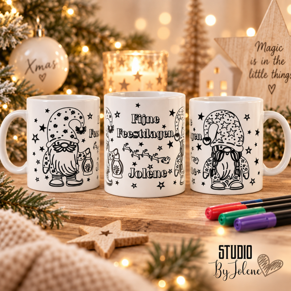 Kerst kleurmok – gepersonaliseerd met naam