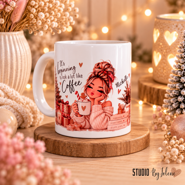 Gepersonaliseerde Kerstmok – It’s beginning to look a lot like Coffee