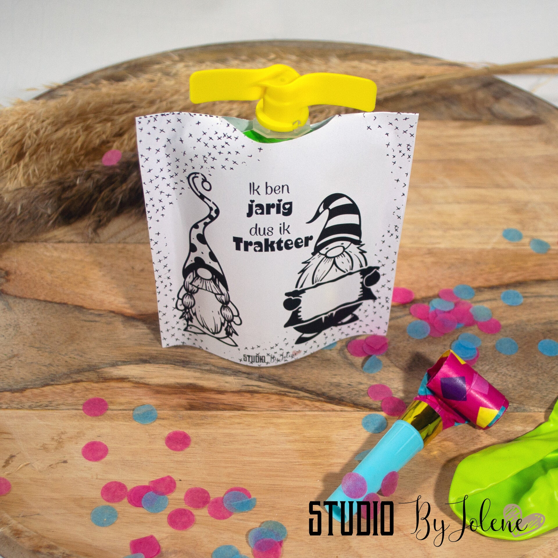 Knijpfruit wikkel kerst gnome|| Printable