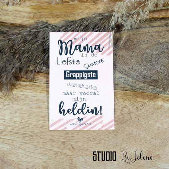 Mijn mama is de liefste || mini kaartje