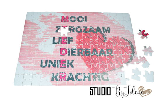 Puzzel mama, papa, juf, gastouder, oppas