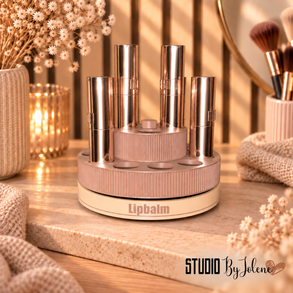 Roterende  lipbalm organizer || Japandi stijl