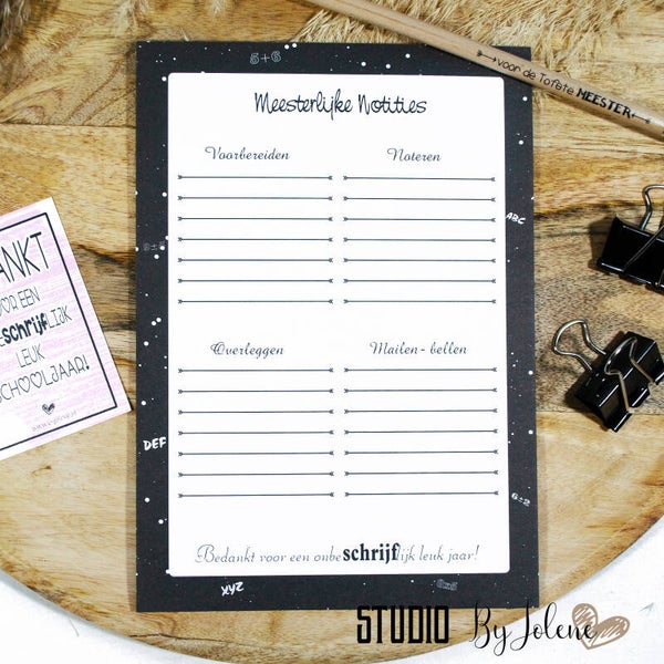 SCHRIJFBLOK MEESTERLIJKE NOTITIES BLANCO 10 STUKS