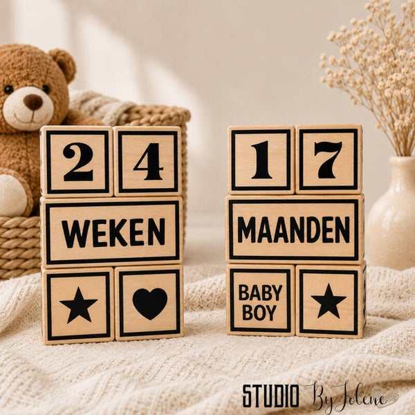 Houten Mijlpaalblokken