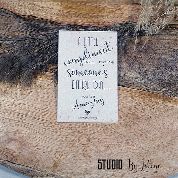 A little compliment || mini kaartje