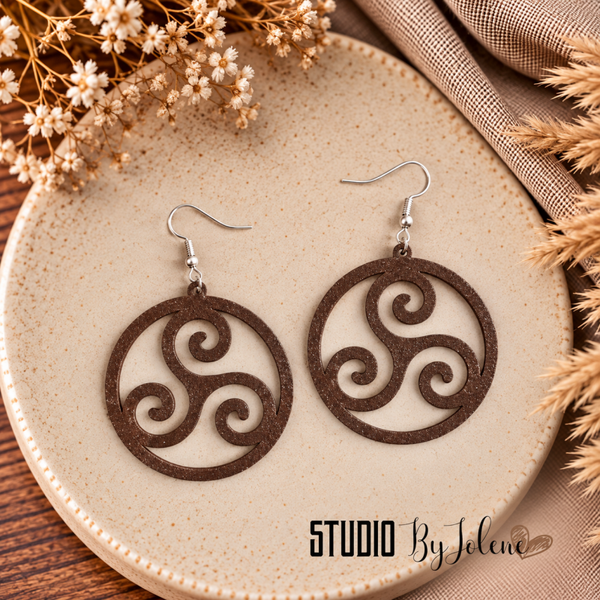 Oorbellen triskelion