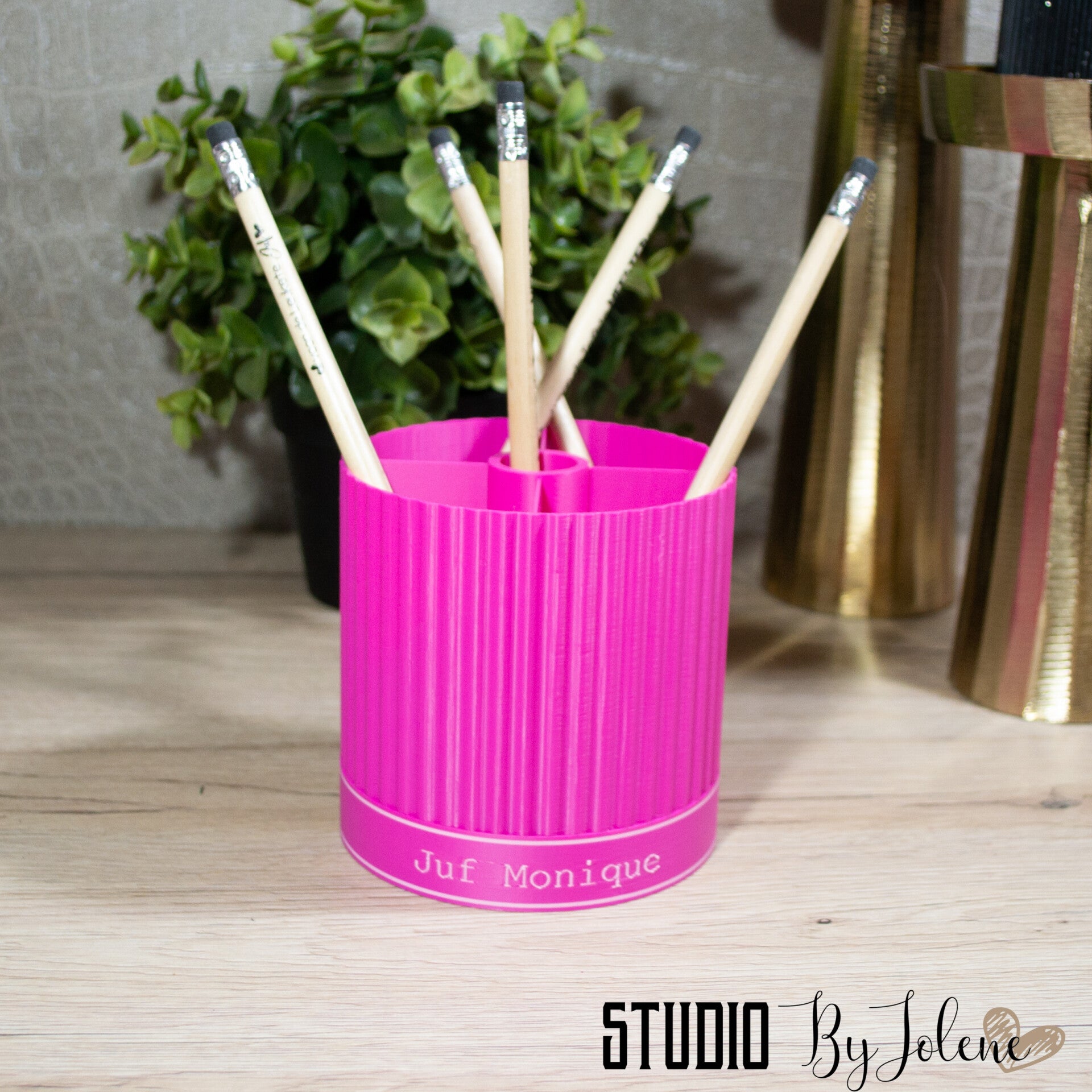 Pennenbak voor de juf of meester met naam