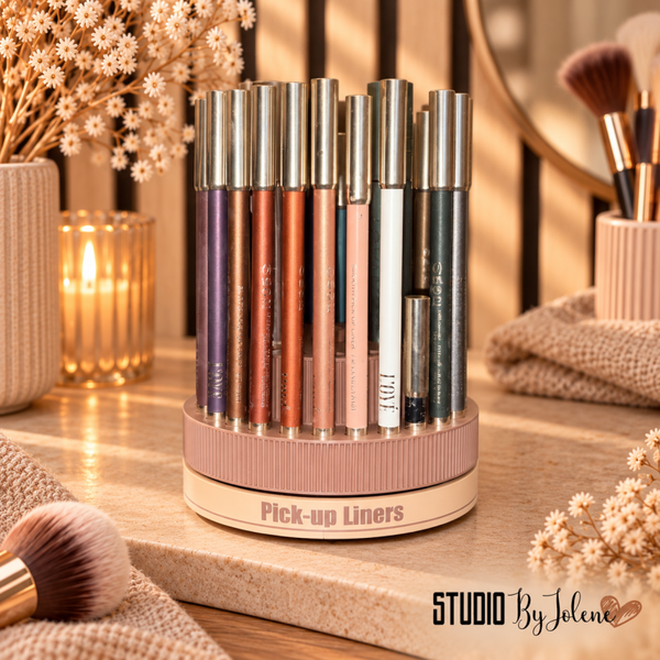 Roterende Pick-Up Liner Make-up Organizer   || Japandi stijl