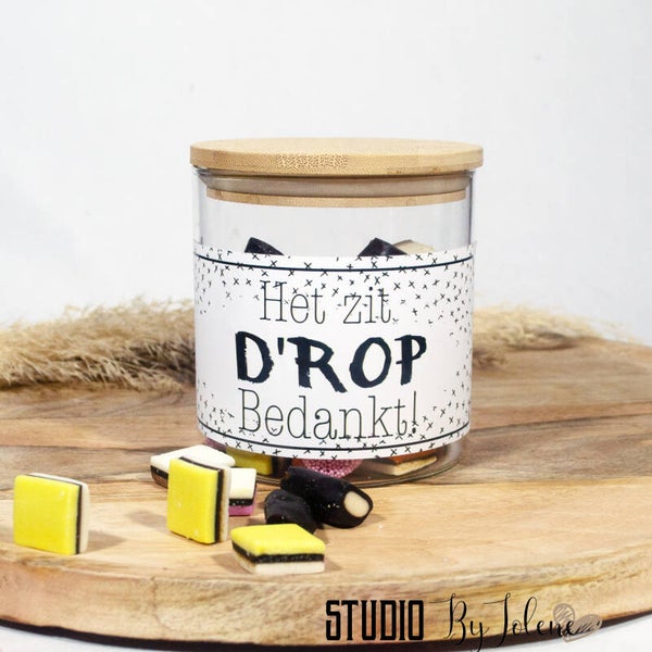 Printable sticker || Het zit d'rop