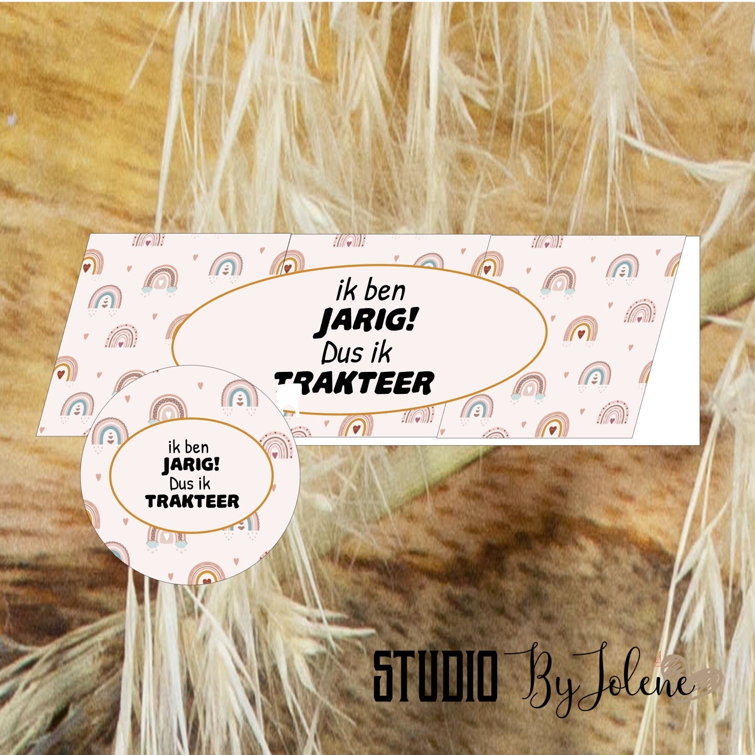 Traktatie kaartje regenboog || PRINTABLE
